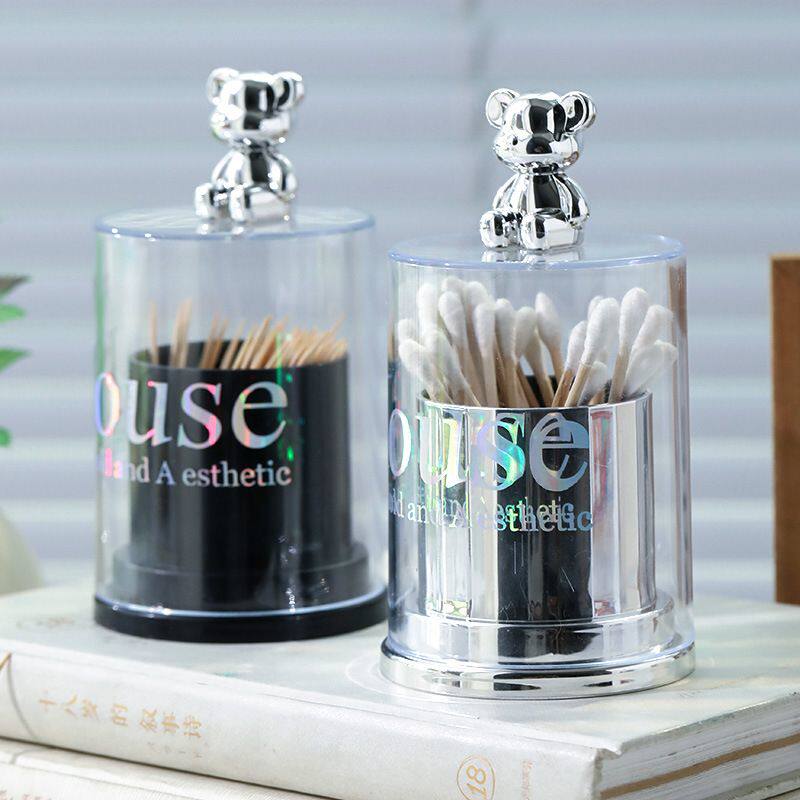 棉签收纳盒家用抽屉桌面网红牙签筒多功能牙线储物盒棉签