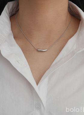 百搭小茄子锁骨链男女项链潮ins小众设计简约冷淡风饰品颈链