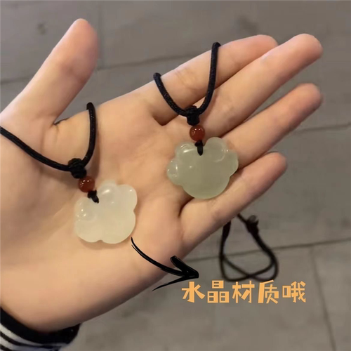 平安扣项链女闺蜜项链in学生小众设计手工编织绳情侣男吊坠礼物