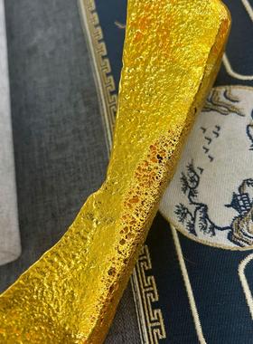 2026复古锌合金鎏金伍拾两仿金锭 金属工艺品 文创市集古玩老物件