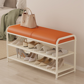 铁艺入户换鞋 凳 柜坐凳一体软包坐垫换鞋 架子家用门口入门可坐式 鞋