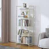 铁艺家用书架儿童学生简易书籍置物架书架落地一体靠墙卧室飘窗架