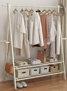 铁艺衣架落地卧室立式门口入户挂衣架杆收纳置物架高级网红衣帽架