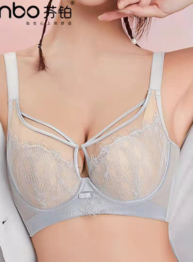 芬铂文胸3117S 软钢圈超薄水晶BC杯大胸显小防下垂侧收调整型胸罩