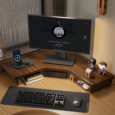 转角电脑增高架办公室桌面压克力台式显示器支架女生工位拐角托