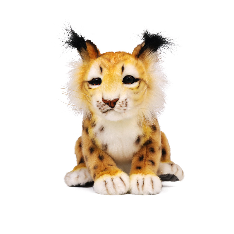 HANSA仿真猞猁毛绒玩具公仔