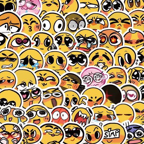 【原创】60张小黄脸表情包贴纸