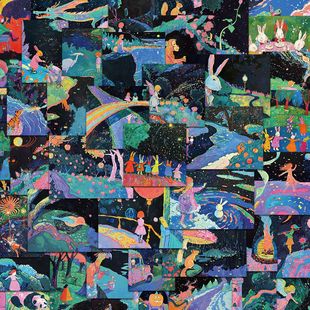 50张梦境童话贴纸涂鸦卡通可爱手账手机壳笔记本diy装饰防水贴画