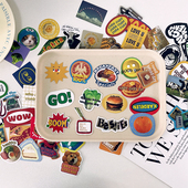 60张甜亚复古贴纸ins风装 饰欧美个性 手机壳防水笔记本电脑ipad贴画行李箱