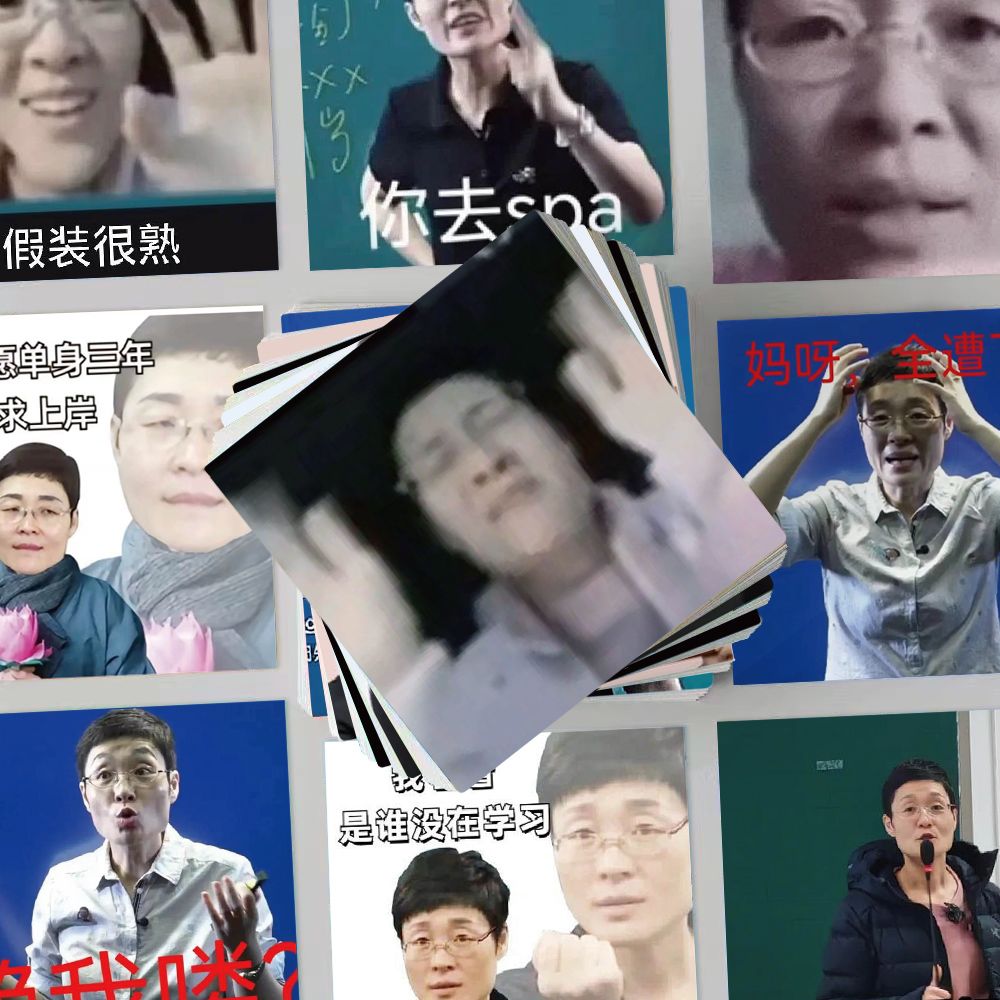 62张晓艳劝学表情包贴纸搞笑金句创意趣味装饰笔记本电脑贴画