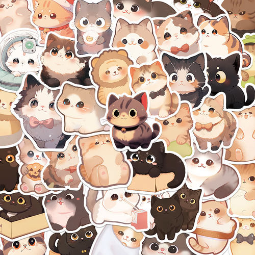 【原创】50张大眼萌猫贴纸