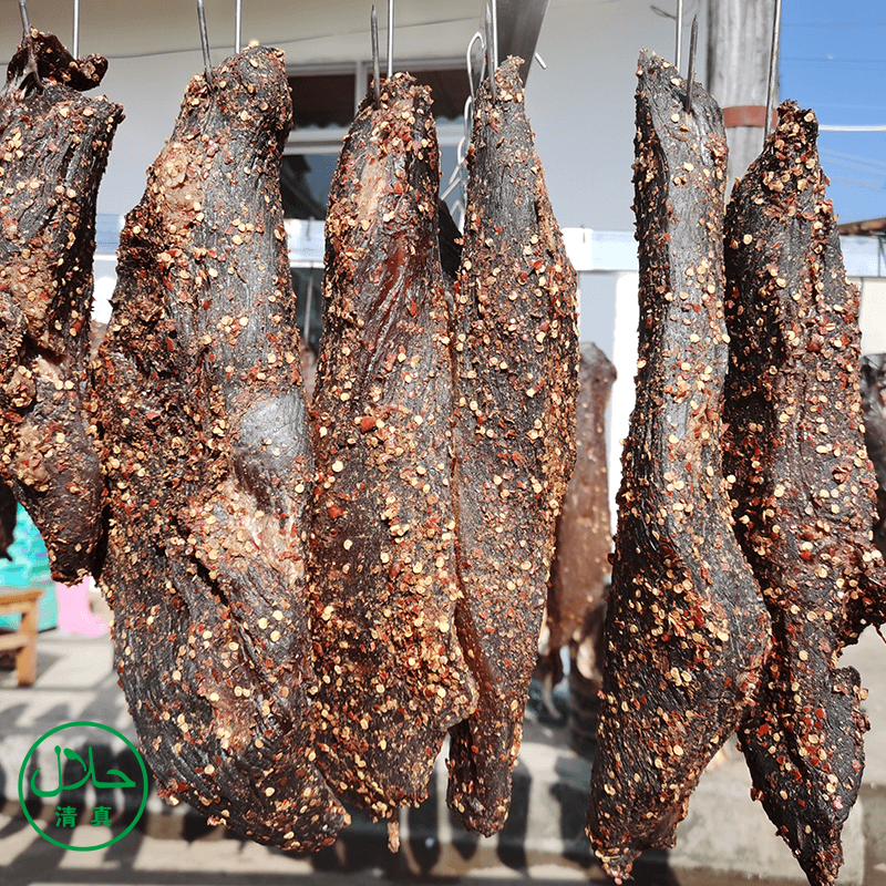 黄牛干巴吧清真回族腌制云南腾冲特产农家餐馆炒菜腊牛肉500g包邮