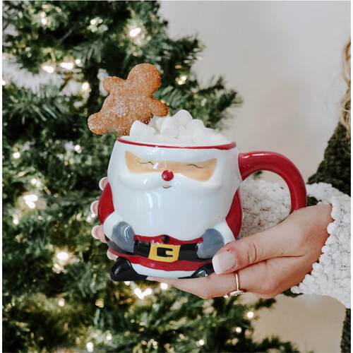Santa Claus Ceramic Mug, Gift Box, Christmas Mug, Holiday Gi