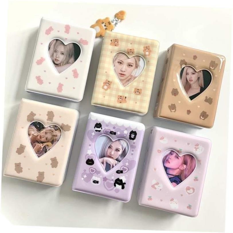 Cartoon Bear Photo Album 3 Inch Photocard Holder Korean Idol - 实物图