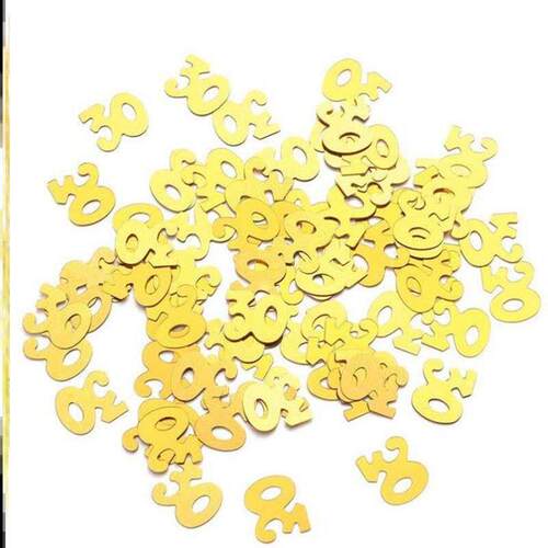 Gold Black 18 30 40 50 60 Confetti Happy Birthday Star纸屑