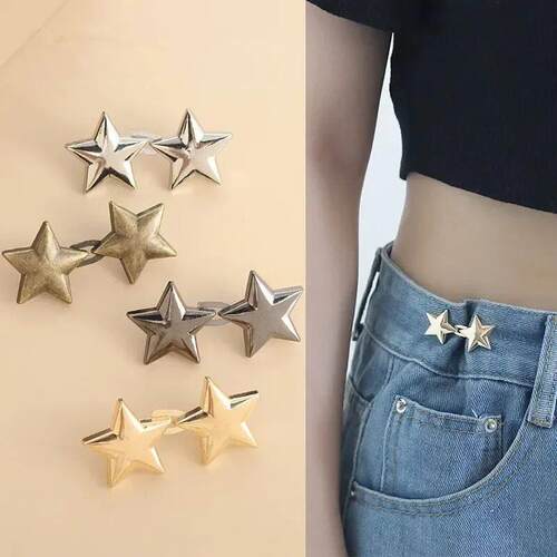 Fashion Tighten Waist Buckle Alloy Star Brooches P Clip Snap