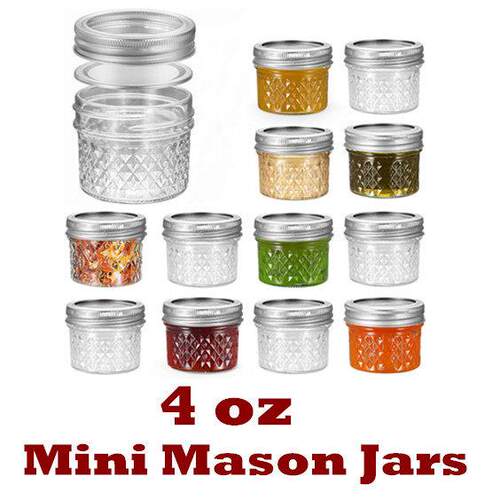Mason Jars 4 OZ Canning Jars Kitchen