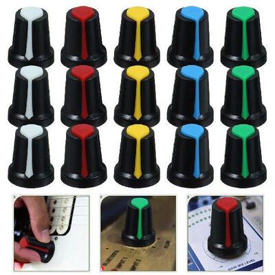 50 Pcs Bass Guitar Potentiometer Knob Control Knobs Caps