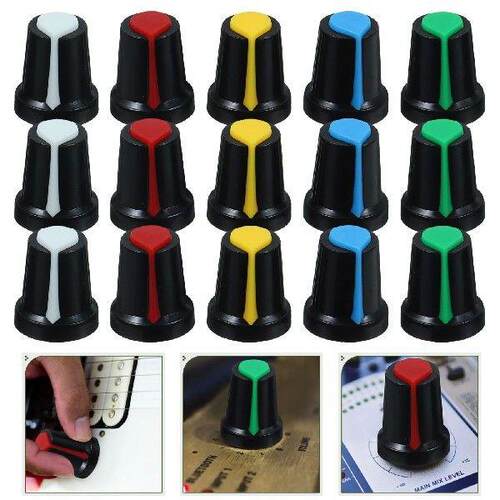 50 Pcs Bass Guitar Potentiometer Knob Control Knobs Caps