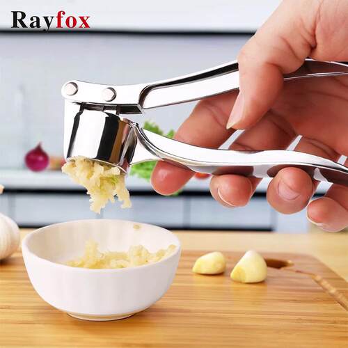 Garlic Press Crusher Ginger Squeezer Masher Handheld Mincer