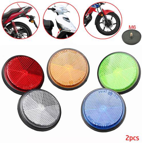 2pcs Circular Reflector Universal Car Trucks Motorcycle ATV