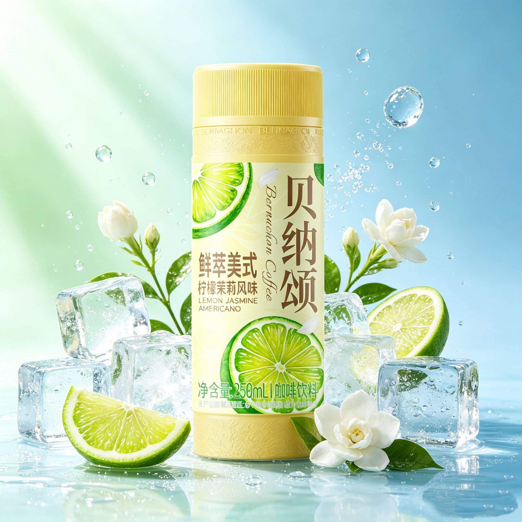 贝纳颂柠檬茉莉低温拿铁咖啡
