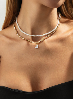 欧美跨境轻奢小众金属滴油爱心吊