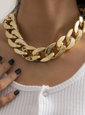 欧美跨境饰品夸张朋克几何单层男