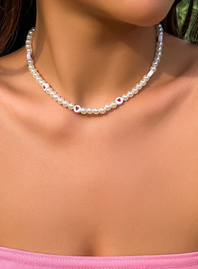 欧美跨境饰品度假风甜美百搭仿珍