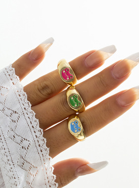 欧美跨境饰品创意彩色小青蛙滴油