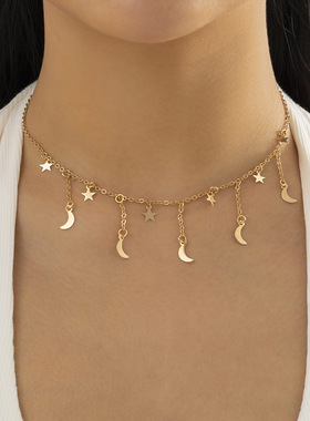 欧美跨境饰品甜酷简约金属链条项