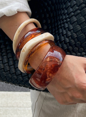 欧美跨境ins风琥珀色晕染亚克力