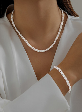 欧美跨境饰品波光粼粼裸链多层锁