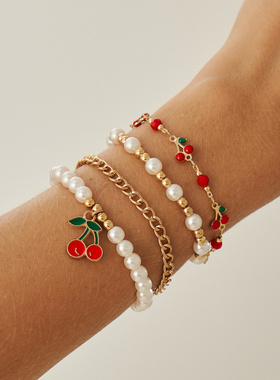 欧美跨境甜酷ins风滴油樱桃水果