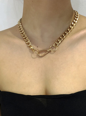 欧美跨境饰品朋克嘻哈几何粗链条