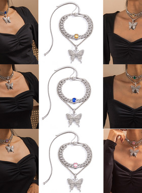 欧美跨境饰品个性古巴链夸张项饰