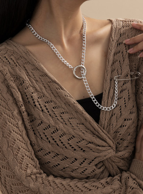 欧美跨境饰品嘻哈个性链条圆环项