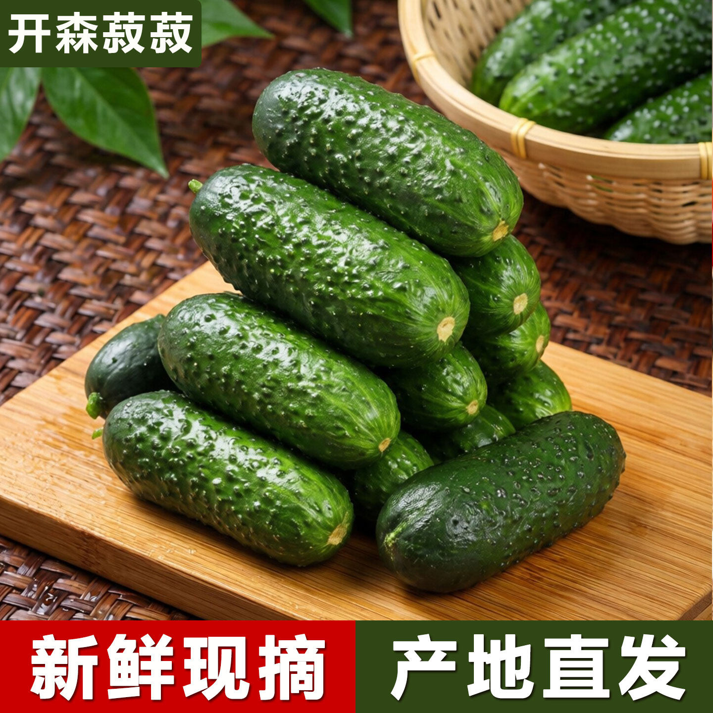 【开森菽菽】玛莎黄瓜脆皮嫩爽口生吃凉拌腌制新鲜水果小黄瓜多汁