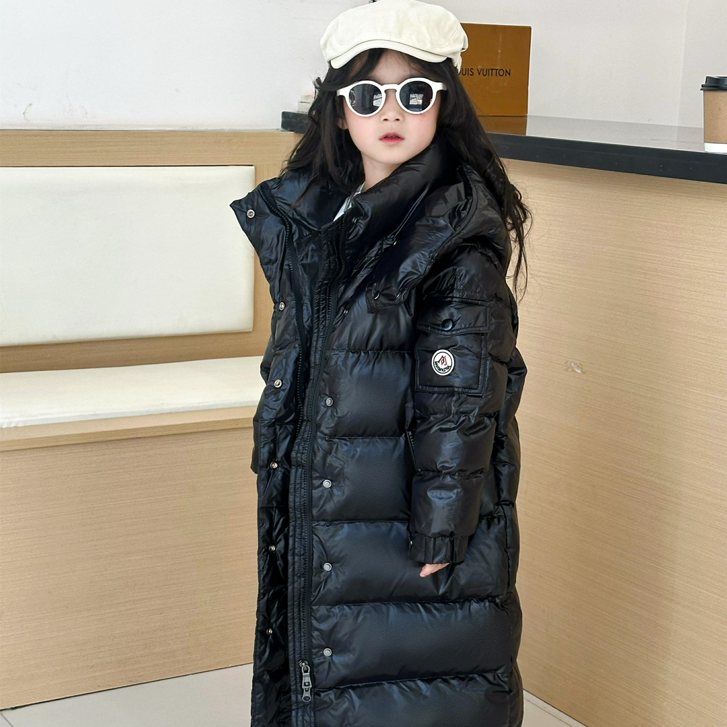 儿童羽绒服中长款男女童过膝长款