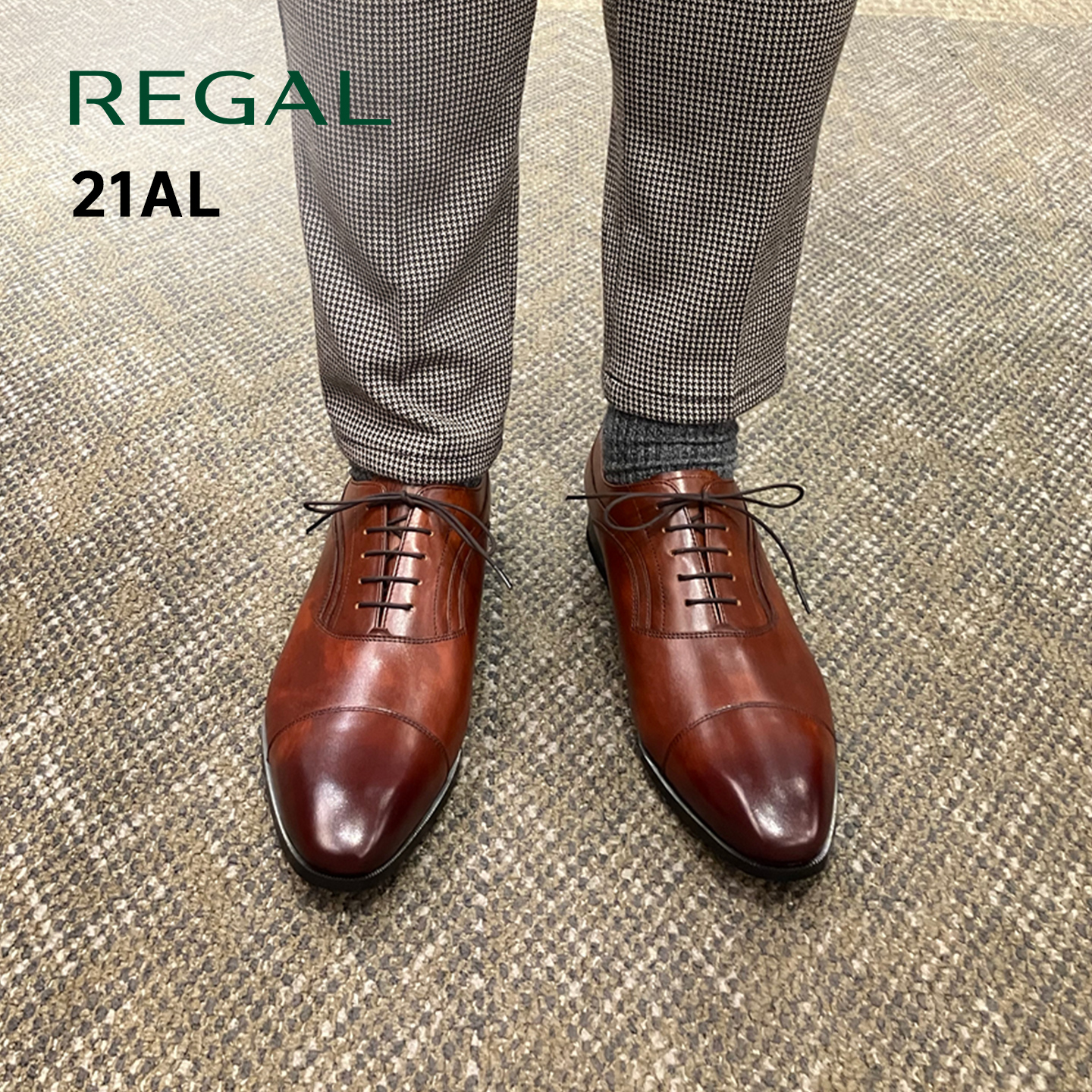 丽格商务风透气牛津鞋