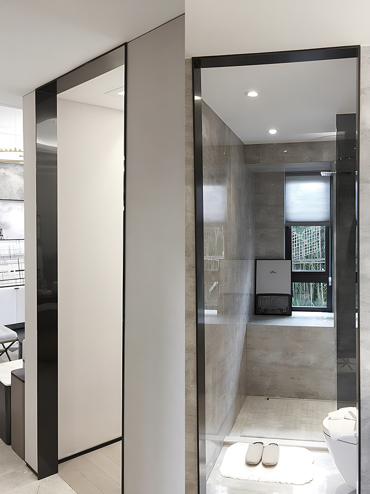 采购产品不锈钢门套，门框边，定制阳台滑动窗套，拱形金属框架关