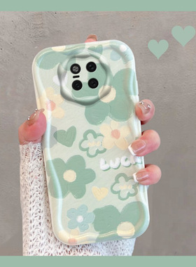 适用于华为mate20pro手机壳小清新lya一al00绿色m20por花朵mt20p新款女mete全包防摔meta软壳proud版mata春夏