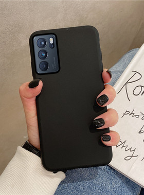 适用于opporeno6pro手机壳黑色pepm00超薄0pp0reno6por简单软壳opporen6p全包防摔男oppreno6pr0女潮0ppo磨砂
