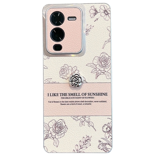 适用于vivos15手机壳新款女viv0s15玫瑰花vovos步步高vivis全包防摔vovis高级感vivox维沃vos时尚vicos创意