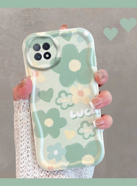 适用于oppoa72手机壳a53小清新a72n绿色pdym20花朵pecm30新款女opa53全包oppa725g防摔0pp0创意535g软壳5g
