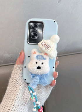 适用于oppoa2手机壳新款女pjb110个性创意0pp0a2可爱5g小狗opa25g防摔oppa2软壳opooa蓝色poopa立体oopoa保护