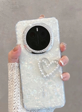 适用于华为荣耀magic7手机壳maigc7pro透明ptp一an00新款ptpan10简约migc魔术m7爱心mg7镜头不包创意女款防摔