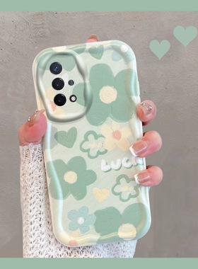 适用于oppoa93手机壳0pp0a93s5g小清新pehm00绿色pfgmoo花朵opa93s新款女oppa935g全包防摔5g创意软壳pfgm00