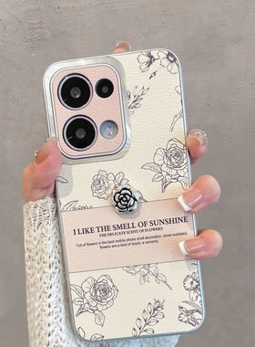 适用于opporeno13手机壳reno13pro新款女pkm110玫瑰花pkk全包防摔oppor13p高级感opopreno时尚opporeon创意