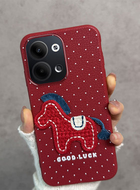 适用于opporeno9手机壳0pp0reno9pro新年款phm110马年pgx110红色oppor9por5g防摔95g软壳女opopreno薄款波点